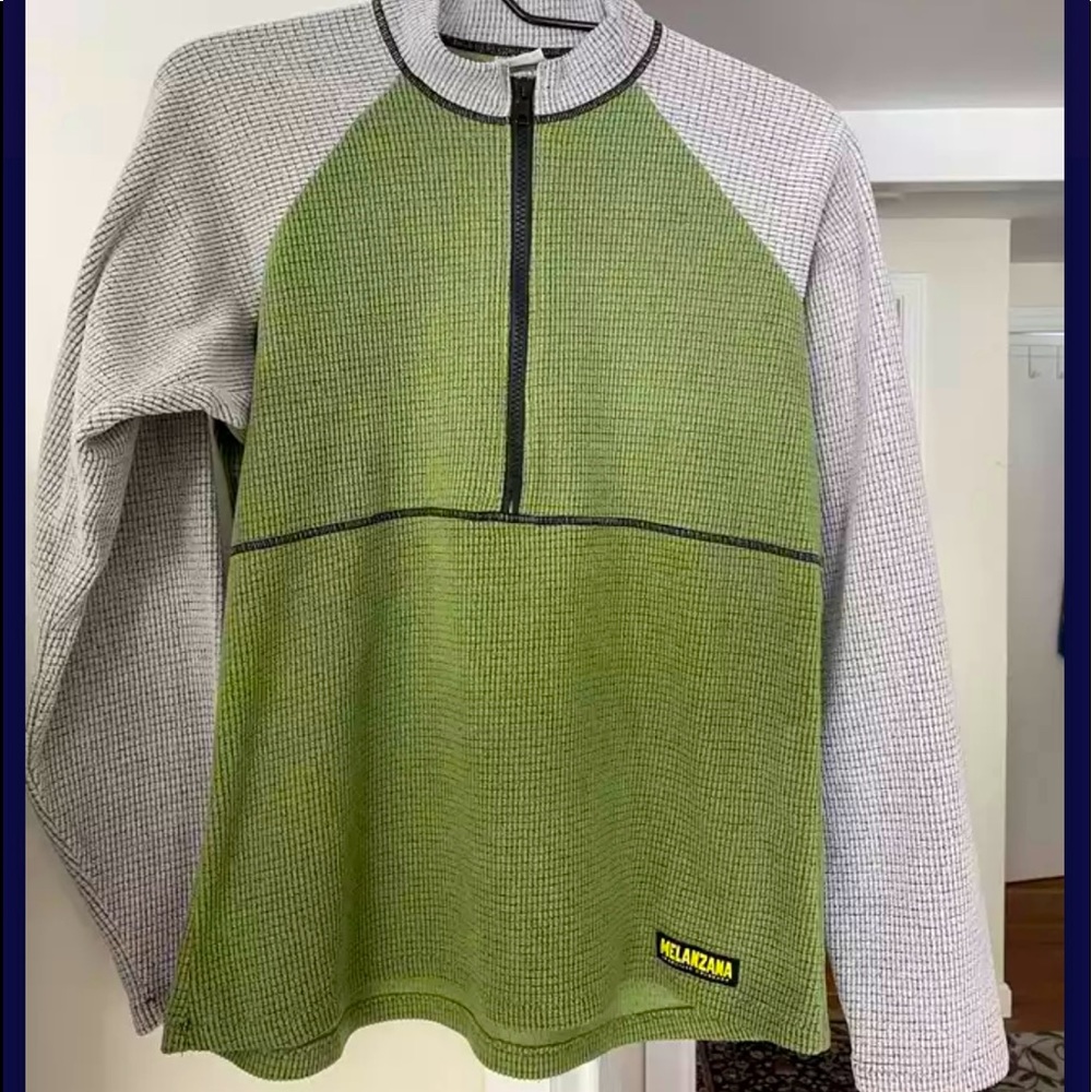 Melanzana half-zip grid fleece GUC